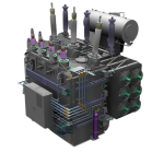 Transformer substations (step-up and step-down)