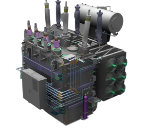 Transformer substations (step-up and step-down)