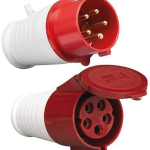 Three-phase industrial plug sockets